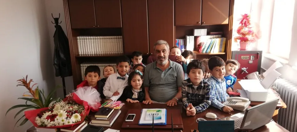 4-6 Yaş Kur’an Kursu Öğrencilerinden Müftü Özler’e Ziyaret