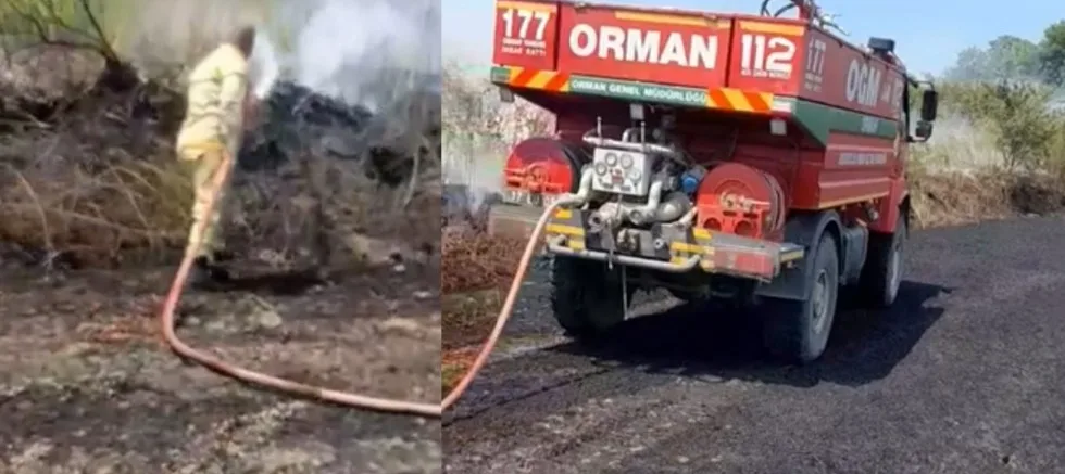 90 Dönüme Yakın Buğday Tarlası Yandı