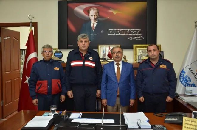 BAŞKAN ÖZACAR’A  “İTFAİYE HAFTASI” ZİYARETİ
