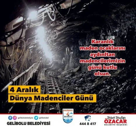 Başkan Özacar’dan Dünya Madenciler Günü Mesajı