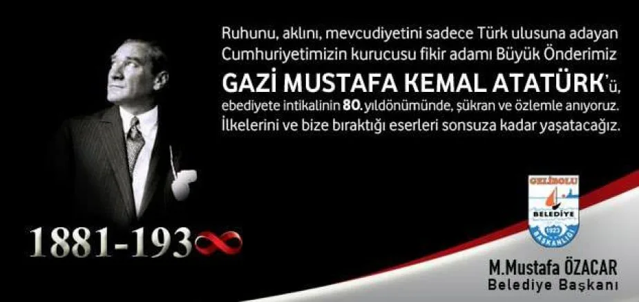 BAŞKAN ÖZACAR’IN  10 KASIM MESAJI