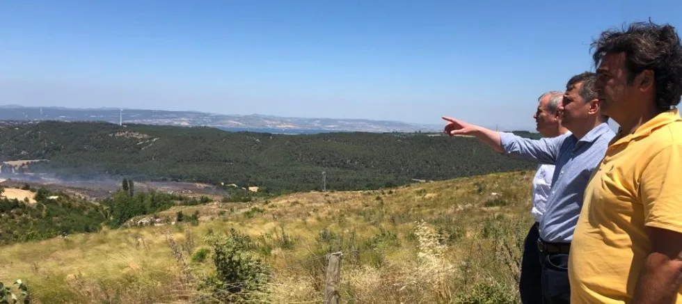 Ceylan, Yangın Bölgesinde İncelemelerde Bulundu