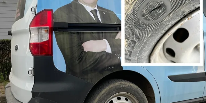 CHP İl Genel Adayı Sayın’ın Aracının Lastikleri Kesildi