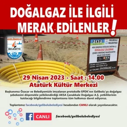 Doğalgaz İle İlgili Bilgilendirme Toplantısı Yapılacak