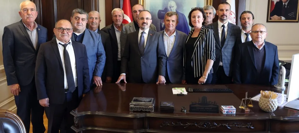Eceabat ve Gökçeada Muhtarları Turan’ı Ziyaret Etti