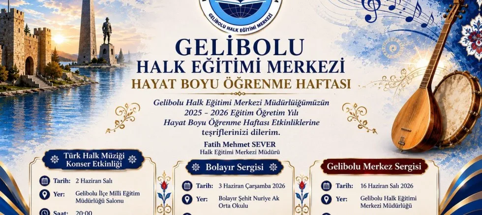 Gelibolu’da Hayat Boyu Öğrenme Haftası Etkinlikleri Başlıyor