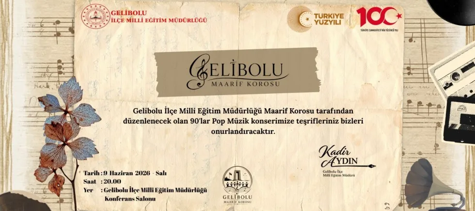 Gelibolu Maarif Korosu’ndan 90’lar Pop Konseri