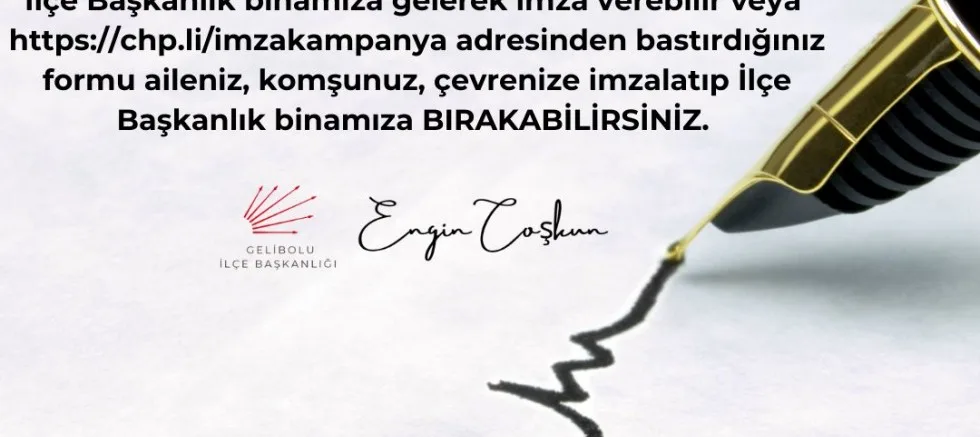 İmamoğlu ve Erken Seçim İçin İmza Kampanyası Başladı