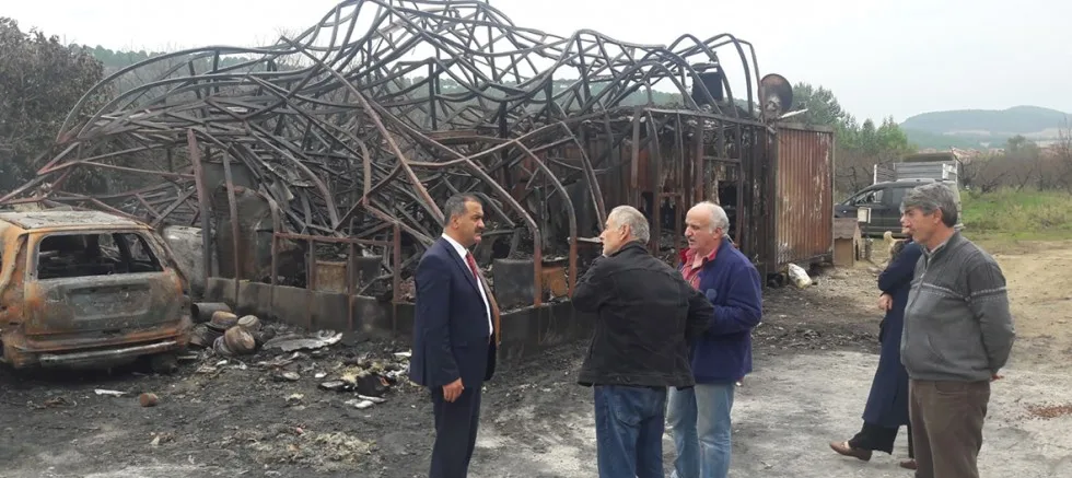 Kaymakam Kılınçkaya Evi Yanan Aileyi Ziyaret Etti