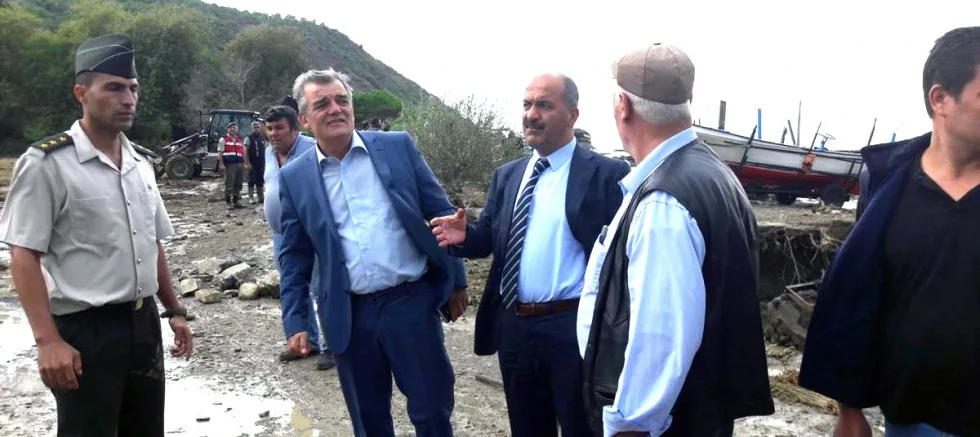 KAYMAKAM KILINÇKAYA SEL BÖLGESİNİ İNCELEDİ