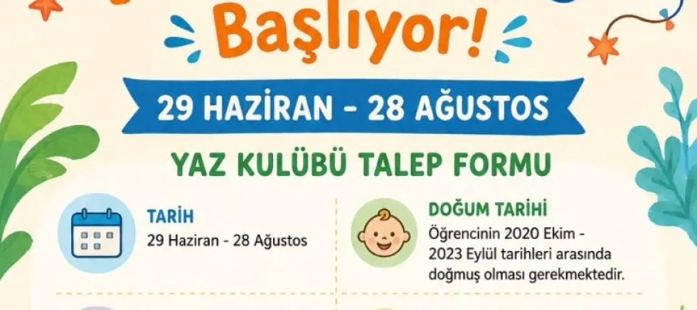 Neyire Erden Anaokulu’nda Yaz Kulübü Başlıyor