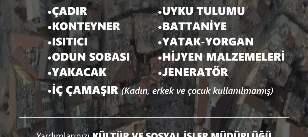 Öncelikli Malzeme Listesi Yayınlandı