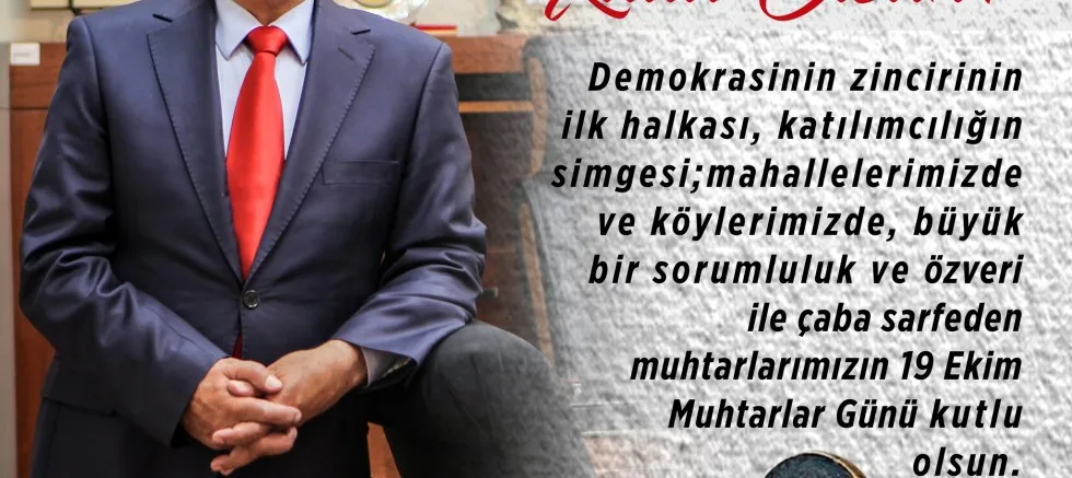 Özacar’dan Muhtarlar Günü Mesajı