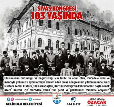 Özacar’dan Sivas Kongresi Mesajı