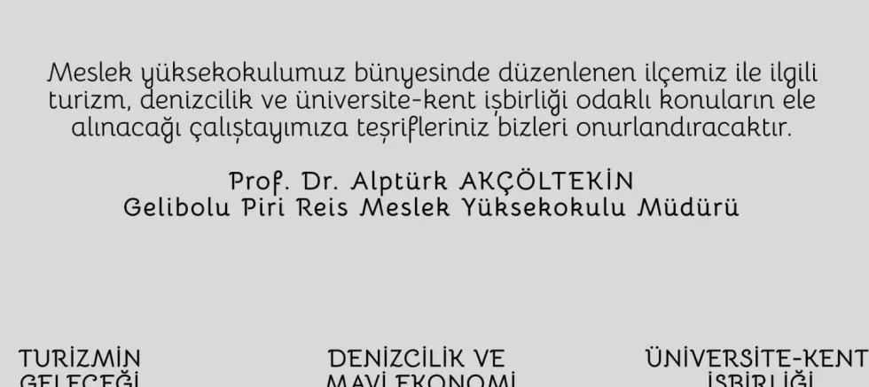 Piri Reis MYO’da Gelibolu Çalıştayı Düzenlenecek