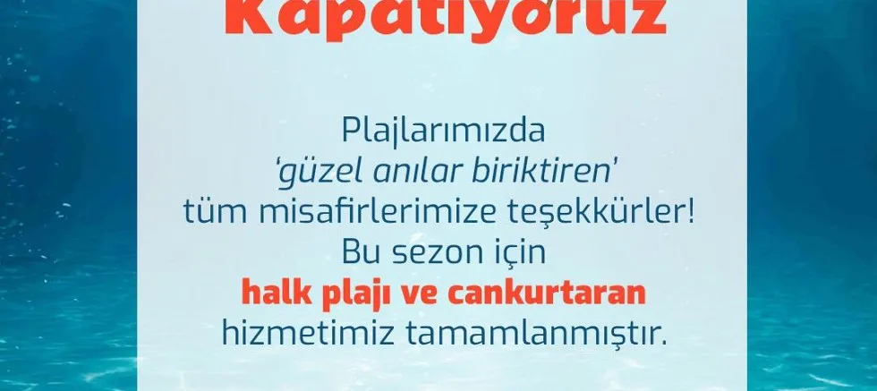 Plaj Sezonu Sona Erdi
