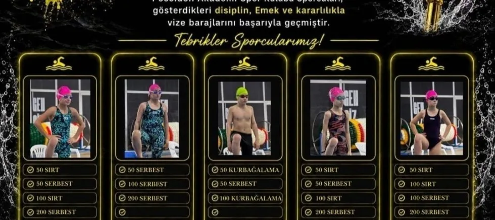 Poseidon Akademi Spor Kulübü Sporcularından Büyük Başarı