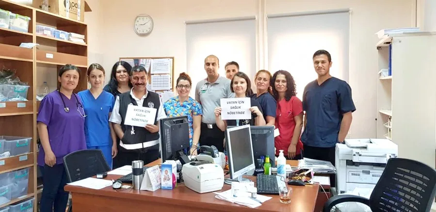 Sağlık nöbeti tuttular