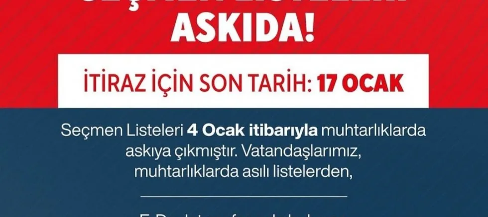 Seçmen Listeleri Askıya Çıktı