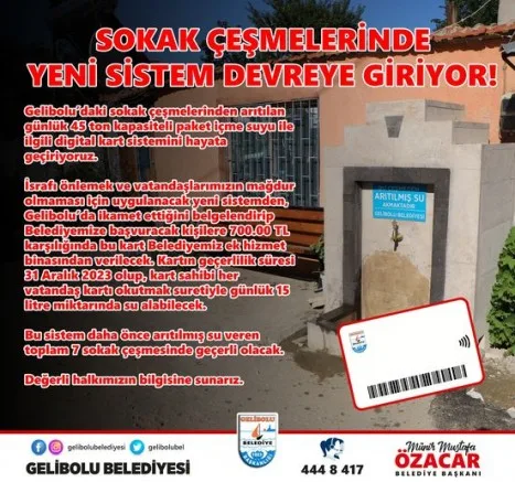 Sokak Çeşmelerinde Yeni Sistem Devreye Giriyor!