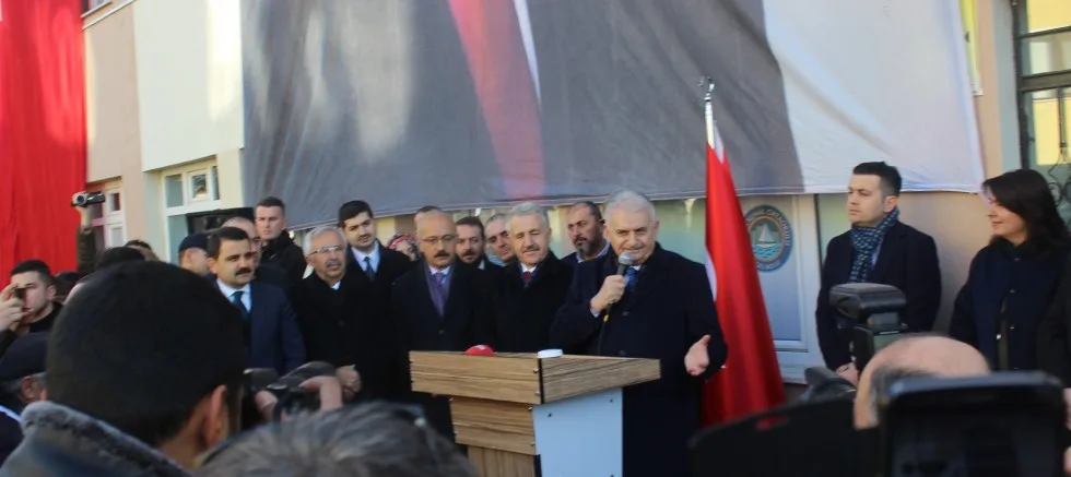 TBMM BAŞKANI BİNALİ YILDIRIM 1915 KÖPRÜ BETON KESON AYAKLARI YÜZDÜRÜLME TÖRENİ İÇİN GELİBOLUDAYDI