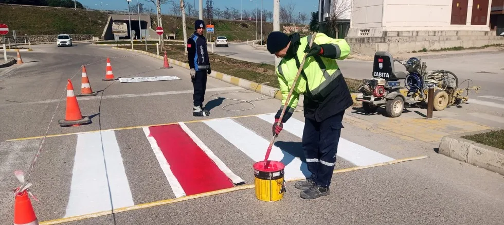 Yaya Geçitleri Boyanıyor